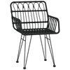 vidaXL 5-tlg. Garten-Essgruppe Schwarz Poly Rattan