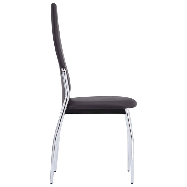 vidaXL Esszimmerst&uuml;hle 4 Stk. Braun Kunstleder
