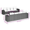 vidaXL 9-tlg. Garten-Sofagarnitur mit Kissen Grau Poly Rattan
