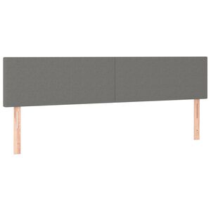 vidaXL Kopfteile Dunkelgrau 180x5x78/88 cm Stoff