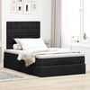 vidaXL Ottoman-Bett mit Matratzen & LEDs Schwarz 120x200 cm Samt