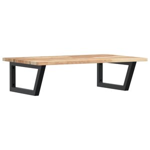 vidaXL Waschbeckenregal Wandmontage Stahl und Akazienholz