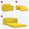 vidaXL Schlafsofa 110cm Sonnenblumen Gelb Samt