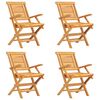 vidaXL 5-tlg. Garten-Essgruppe Massivholz Teak
