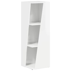 vidaXL Seitenregal 33 x 32 x 100,5 cm Holzwerkstoff Hochglanz Wei&szlig;