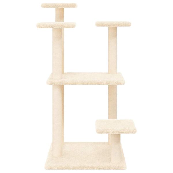 vidaXL Kratzbaum mit Liegefl&auml;chen Creme 98,5 cm