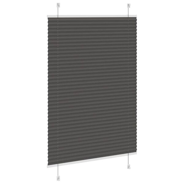 vidaXL Plissee Schwarz 85x100 cm Stoffbreite 84,4 cm Polyester