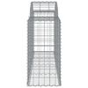 vidaXL Gabionen mit Hochbogen 40 Stk. 200x50x80/100cm Verzinktes Eisen