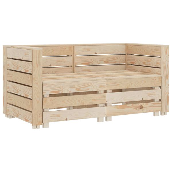 vidaXL 2-Sitzer-Palettensofa Holz