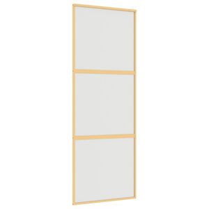 vidaXL Schiebet&uuml;r Golden 76x205 cm Matt ESG-Glas und Aluminium