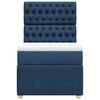 vidaXL Boxspringbett mit Matratze Blau 90x200 cm Stoff