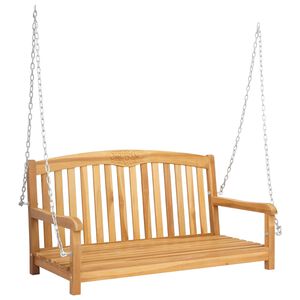 vidaXL Schaukelbank Rose 114 x 61 x 61,5 cm Massivholz Teak Natur