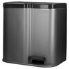 Curver Duo Tretm&uuml;lleimer Deco 15L mit 6L Inneneimern Hellgrau