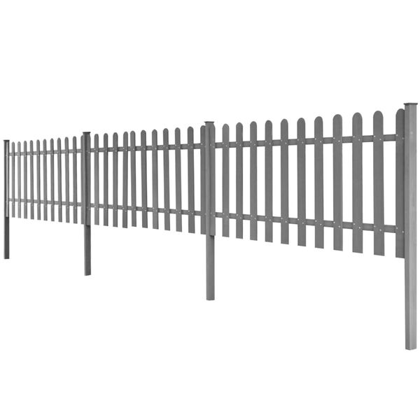 vidaXL Lattenzaun mit Pfosten 3 Stk. WPC 600x60 cm