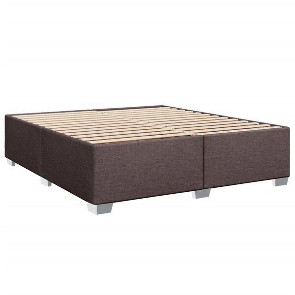 vidaXL Bettgestell ohne Matratze Dunkelbraun 200x200 cm Stoff