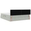 vidaXL Bett mit LED-Lichtleisten Hellgrau 180 x 200 cm Samt