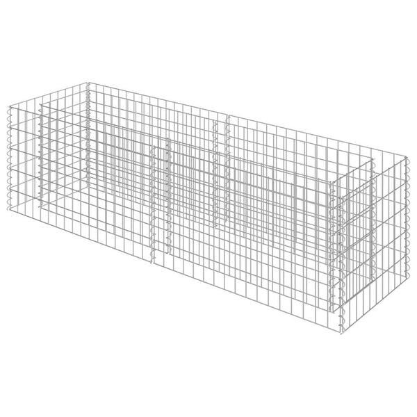 vidaXL Gabionen-Hochbeet Verzinkter Stahl 180&times;50&times;50 cm