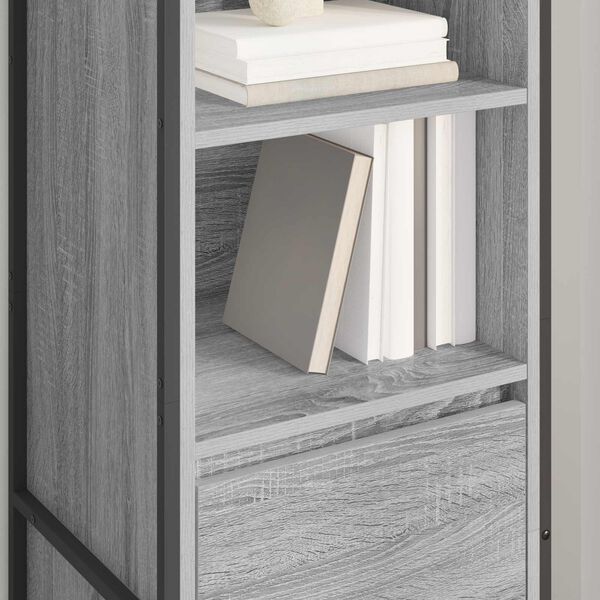vidaXL B&uuml;cherregal Graues Sonoma 43 x 36 x 150,5 cm Holzwerkstoff