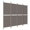 vidaXL 4-tlg. Paravent Anthrazit 200x180 cm Stoff