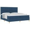vidaXL Boxspringbett mit Kopfteil Blau 200 x 200 cm Stoff