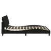 vidaXL Bettgestell mit LED ohne Matratze Schwarz 160x200 cm Stoff