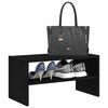 vidaXL Schuhregal Stapelbar Schwarze Eiche 60x30x30,5 cm