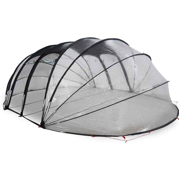 vidaXL Poolzelt Kuppel Transparent 538 x 440 x 204 cm PVC