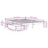 vidaXL Massivholzbett ohne Matratze 150x200 cm Kiefernholz