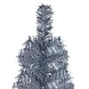 vidaXL Schlanker Weihnachtsbaum Silbern 210 cm