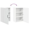 vidaXL K&uuml;chenschrank Hochglanz Wei&szlig; 50 x 31 x 80 cm Holzwerkstoff