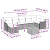 vidaXL Gartensofa-set mit Speicher 8 pcs Schwarz und Creme Poly-Rattan