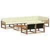 vidaXL Outdoor-Sofagarnitur 9 Stk. Natur und Creme