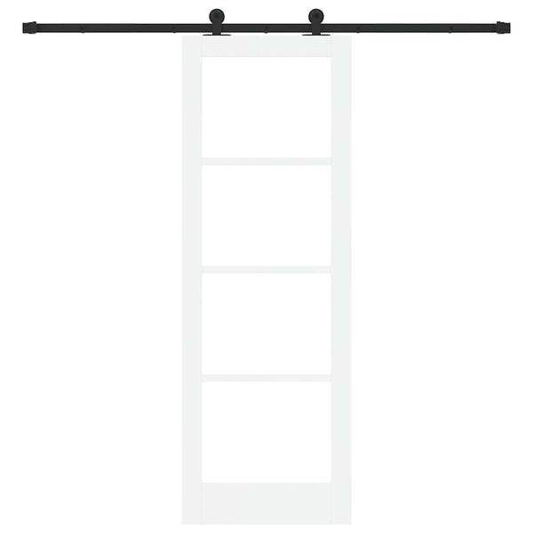 vidaXL Schiebet&uuml;r ORKDAL Wei&szlig; 73,5 x 211 cm Massivholz Kiefer und Glas