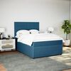 vidaXL Boxspringbett mit Matratze Blau 160x200 cm Samt
