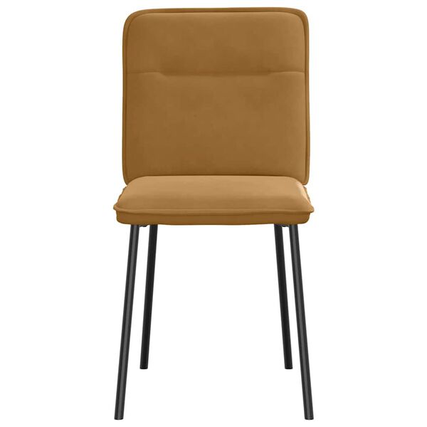 vidaXL Esszimmerst&uuml;hle 4 Stk. Braun Samt