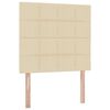 vidaXL Bett mit Stauraum und LED mit LED Creme 100 x 200 cm Polyester
