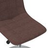vidaXL Esszimmerst&uuml;hle 2 Stk. Drehbar Braun Stoff
