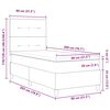 vidaXL LED Boxspringbett mit Matratze Dunkelgrau 80 x 200 cm Stoff