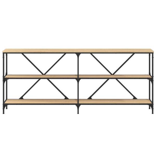 vidaXL Konsolentisch Sonoma-Eiche 180x30x75 cm Holzwerkstoff und Eisen