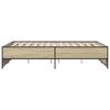 vidaXL Bettgestell Sonoma-Eiche 140x190 cm Holzwerkstoff und Metall