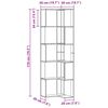 vidaXL Eck-B&uuml;cherregal 5 B&ouml;den Artisan-Eiche 50x50x179cm Holzwerkstoff