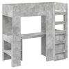 vidaXL Etagenbettgestell mit Schreibtisch Beton Grau 75 x 190 cm