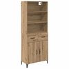 vidaXL Highboard Artisan-Eiche 69,5 x 34 x 180 cm Holzwerkstoff