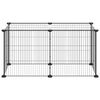 vidaXL 8-tlg. Haustierkäfig Schwarz 35x35 cm Stahl
