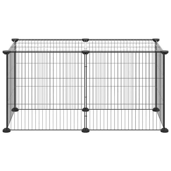 vidaXL 8-tlg. Haustierkäfig Schwarz 35x35 cm Stahl