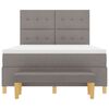 vidaXL Boxspringbett mit Matratze Taupe 160 x 200 cm Stoff