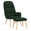 vidaXL Relaxsessel mit Hocker Dunkelgr&uuml;n Stoff