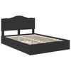 vidaXL Aufbewahrungsbett Schwarz 140 x 190 cm Holzwerkstoff