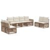 vidaXL Gartensofa-set 8 pcs Beige und Cremewei&szlig; Poly-Rattan