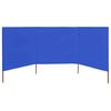 vidaXL 3-teiliges Windschutzgewebe 400 x 120 cm Azurblau